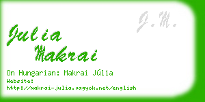 julia makrai business card