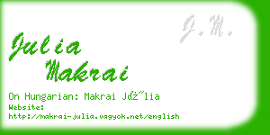 julia makrai business card